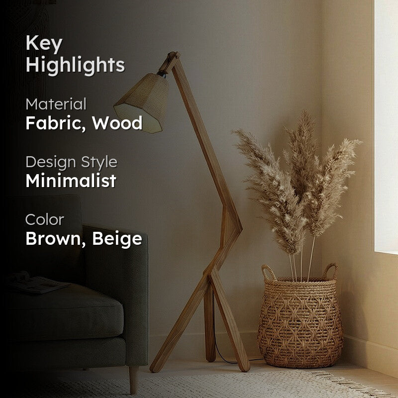 Faye Arched Wooden Floor Lamp media 2