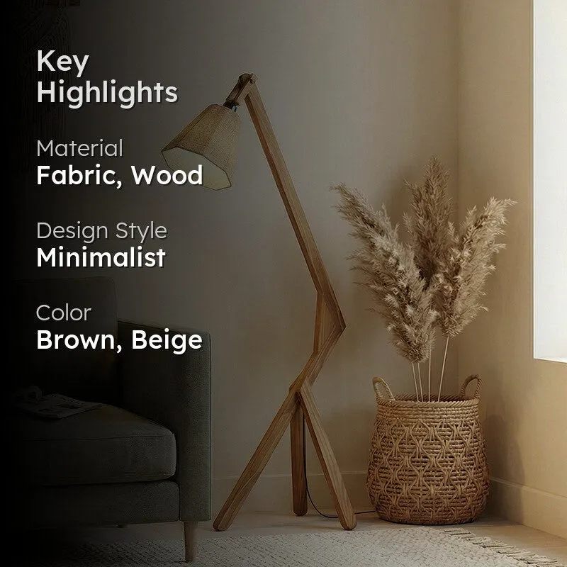 Faye Arched Wooden Floor Lamp media 2