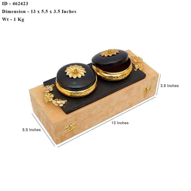 Black & Gold Metal Dryfruit Boxes media 6