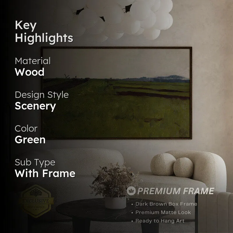 Greener Grass Wood Wall Art With Frame - Black media 2