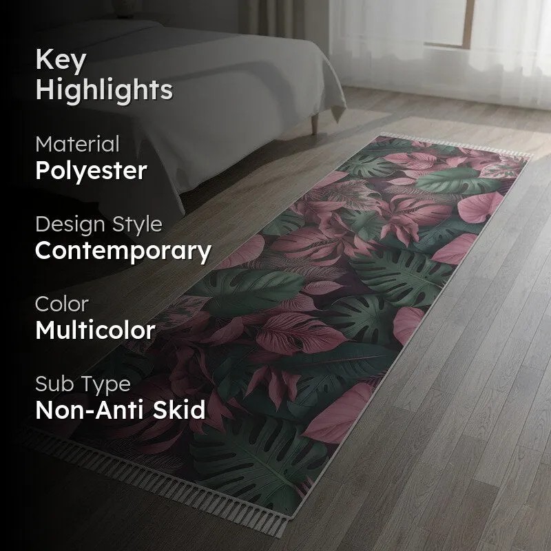 Midnight Monstera Runner Rug media 2