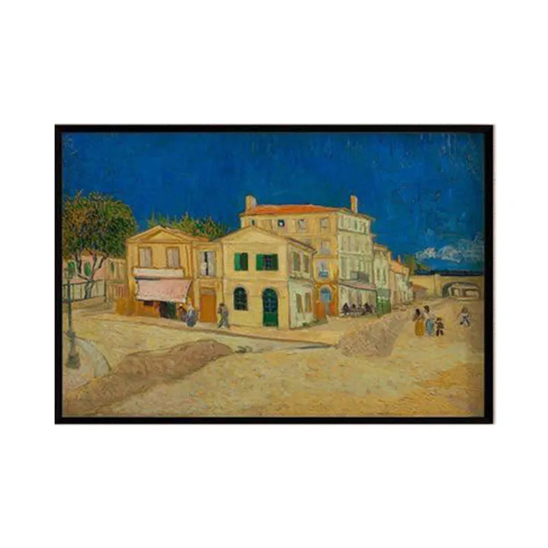 The Yellow House 1888 By Vincent Van Gogh - Black Frame media 6