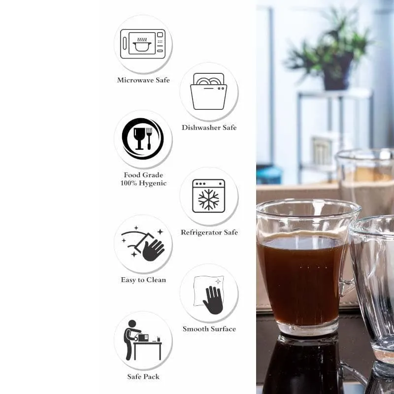 Zeniyo Glass Tea Cup (165 mL Each) - Set of Six media 6