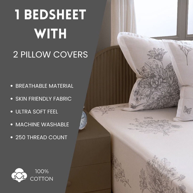 Swayam Pristine in White Bedsheet - 210 TC || Super Soft media 8