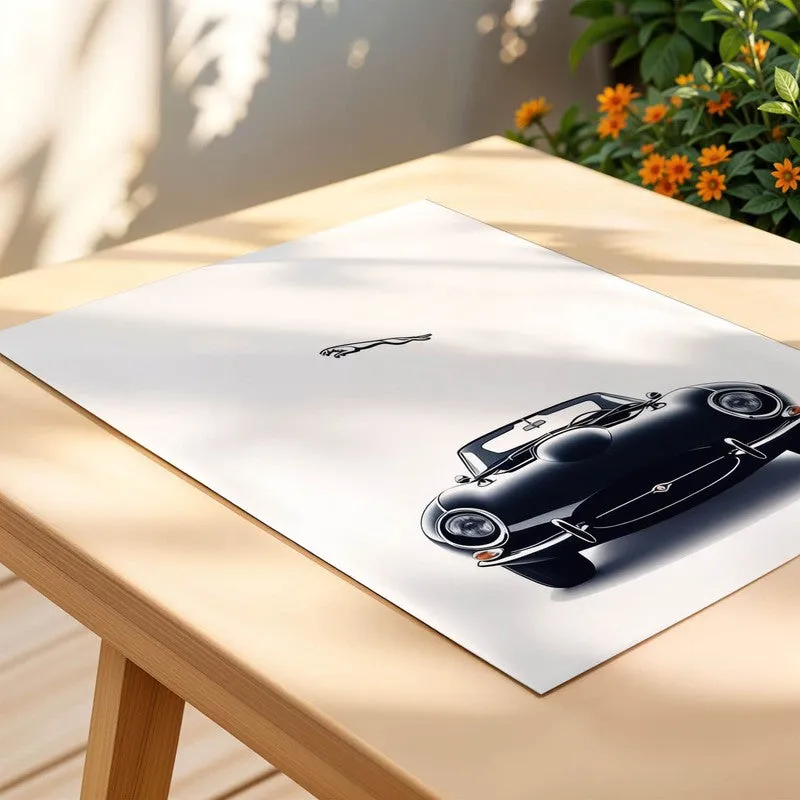 Jaguar Elegance Wall Poster - Black media 5