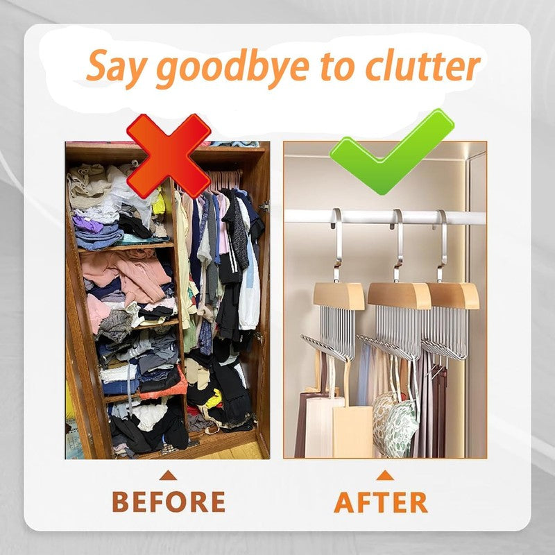GarmentMate Wood Wood Cloth Hanger - Set Of Two media 7