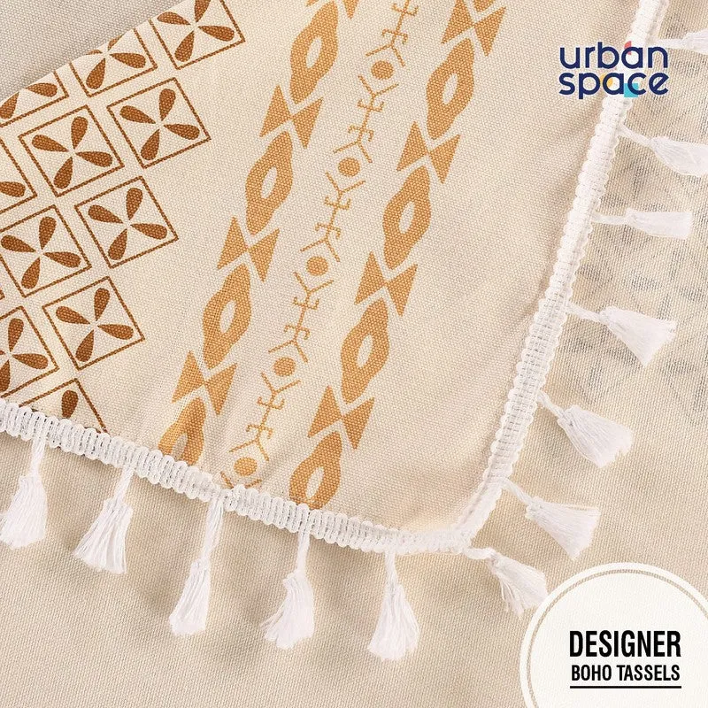 Urban Space Petalia Table Cover - Orange & Off White media 4