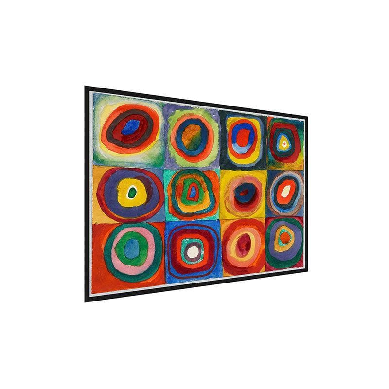 Rings Canvas Painting By Kandinsky - Black Frame media 3