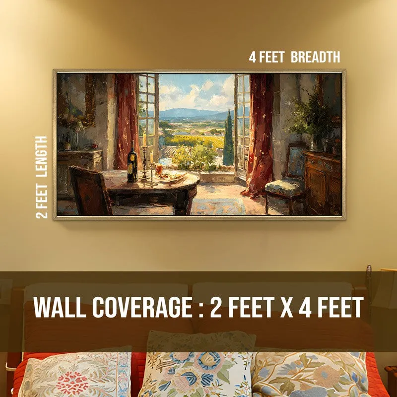European Floral Vista Cottage Scene Wall Art media 8