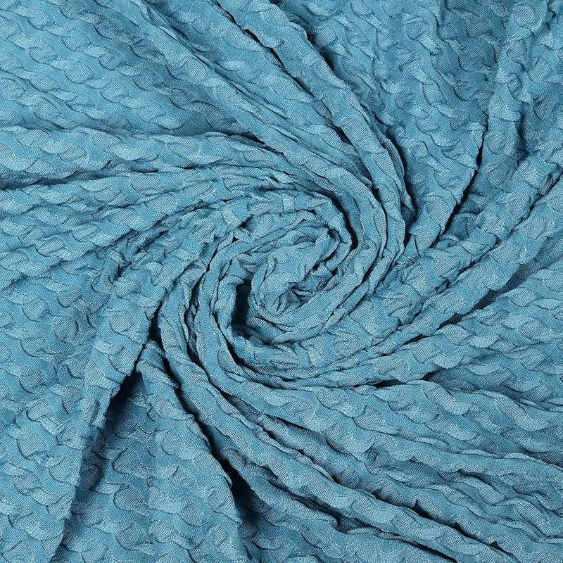 Pearl Cloud Solid Cotton Sofa Cover - Blue media 6