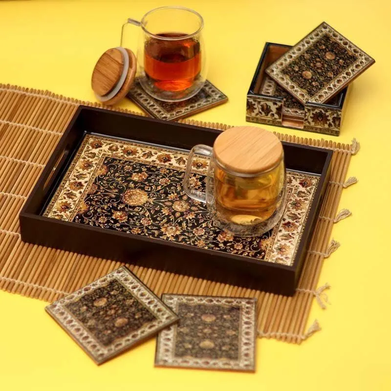 Jharonkha Tray & Coaster Set media 1
