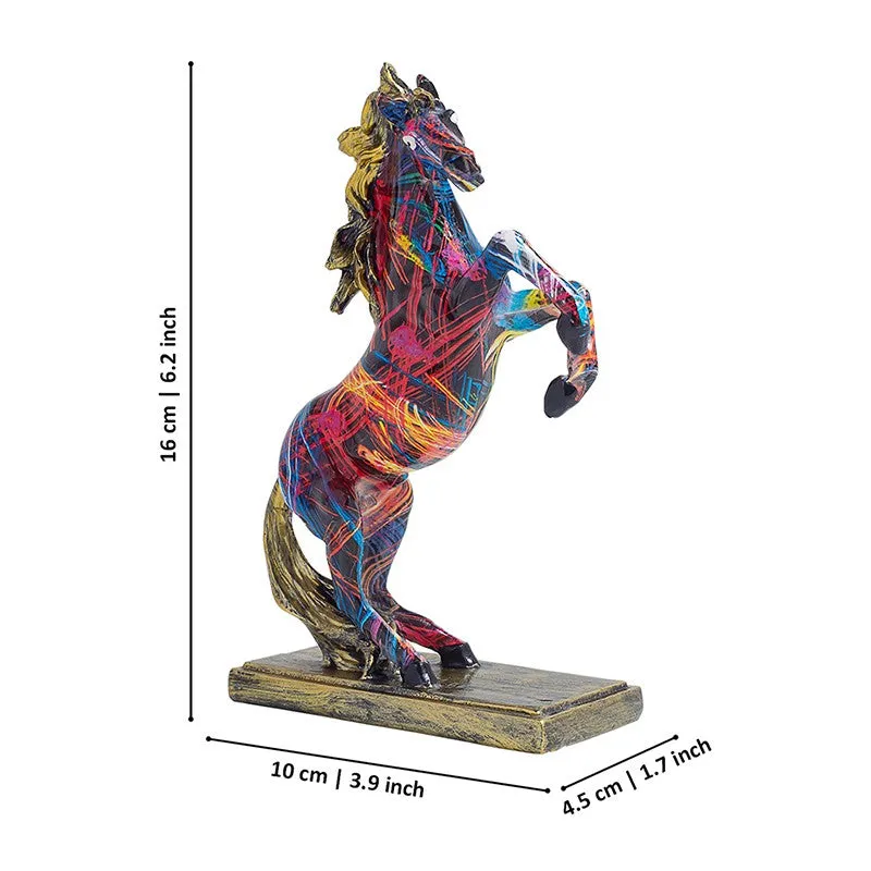 Colorful Rearing Horse Showpiece - Multicolor media 9