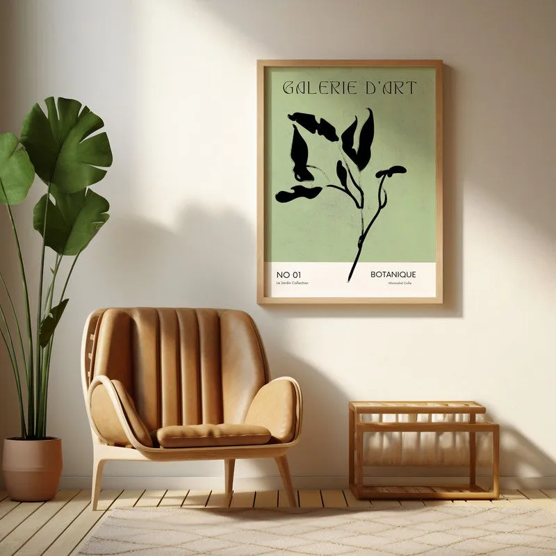 Herbarium Canvas Wall Painting With Brown Frame media 6