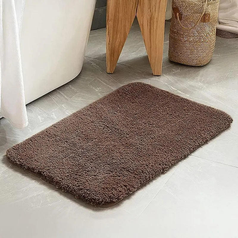 Nautica Cashmere Step Solid Anti-Skid Bath Mat - Brown media 1