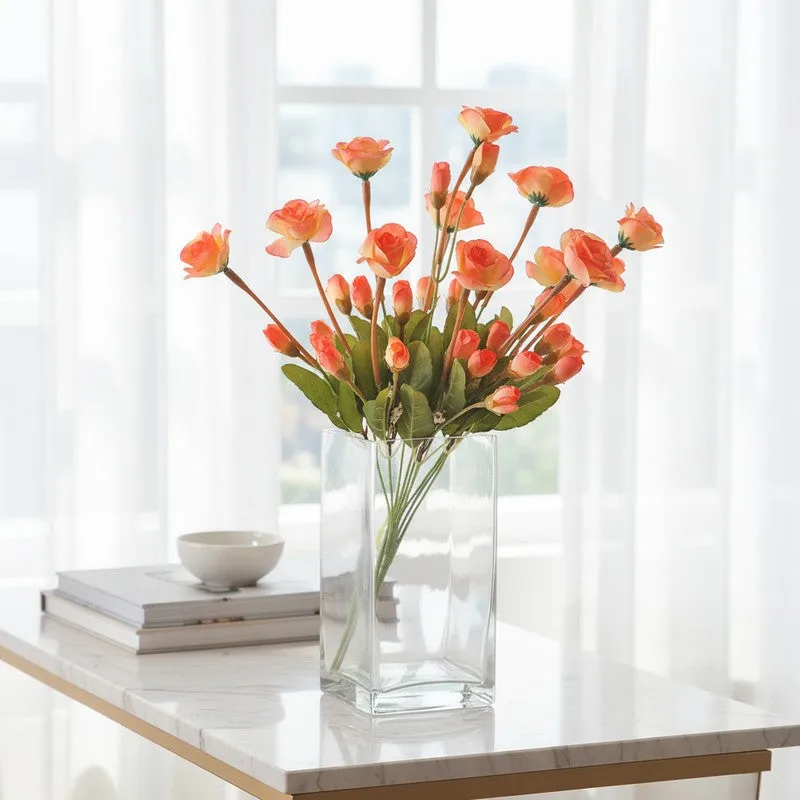 Mini Rose Artificial Flowers - Orange media 1