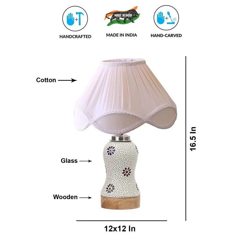 Espera Arc Pleated Wooden Table Lamp - Multicolor media 9