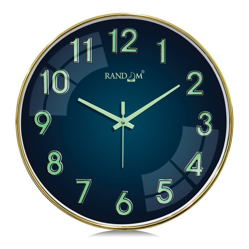 Elvric Round Modern Plastic Wall Clock - Blue media 3