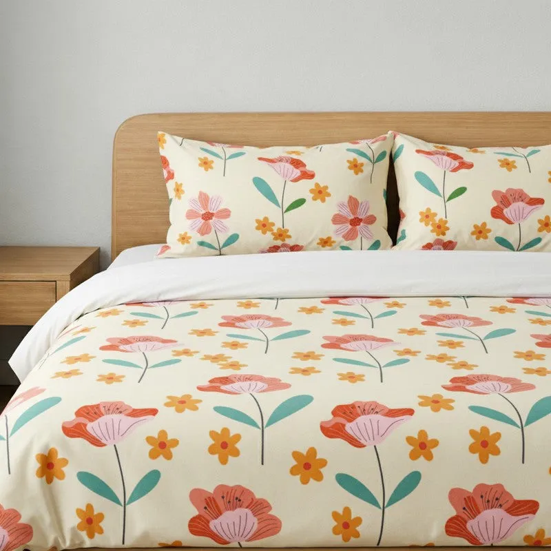 Floral Stories Microfiber Bedsheet  - 125 GSM media 4