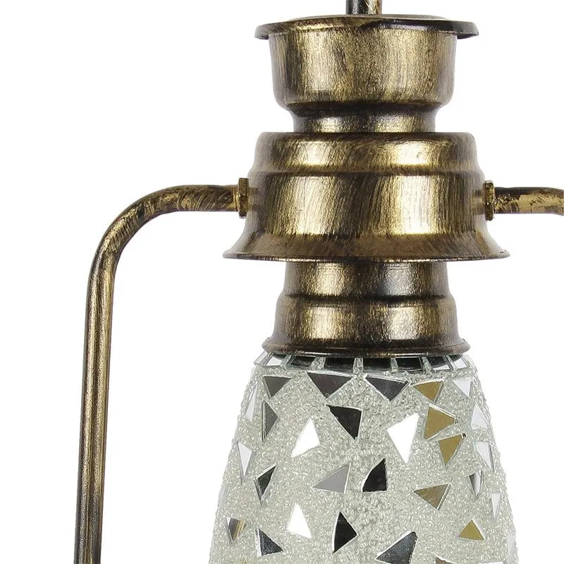 Dvija Mosaic Lantern Iron Table Lamp - Gold,Silver media 3