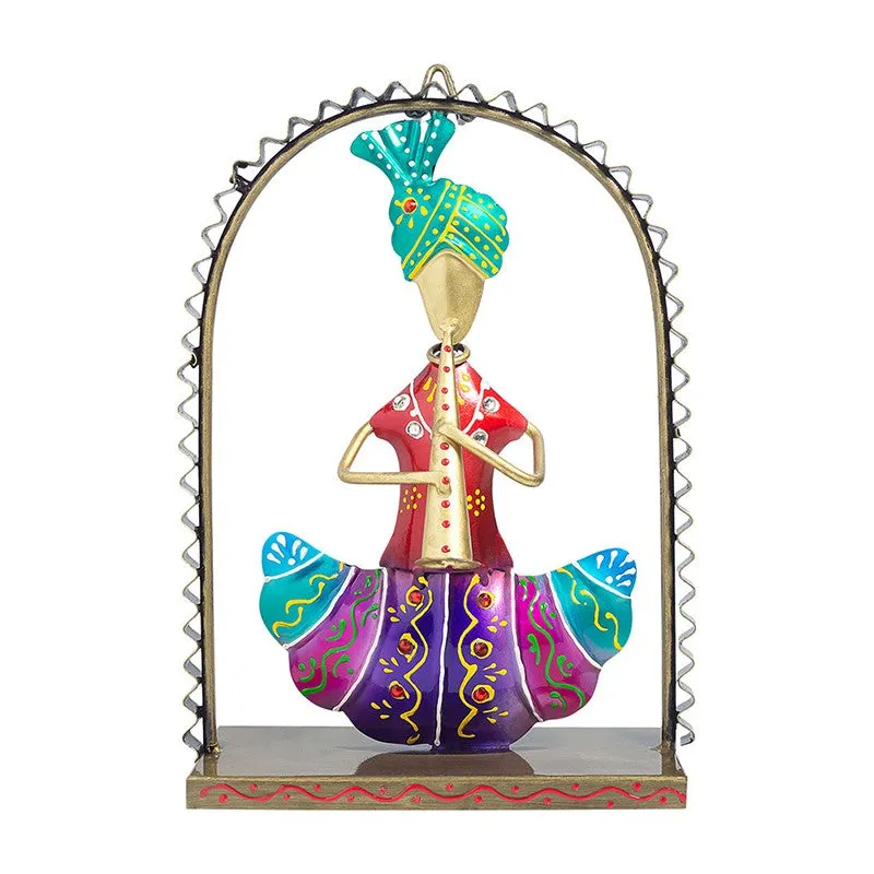 Folk Musician Wall Hanging - Blue,Red media 3