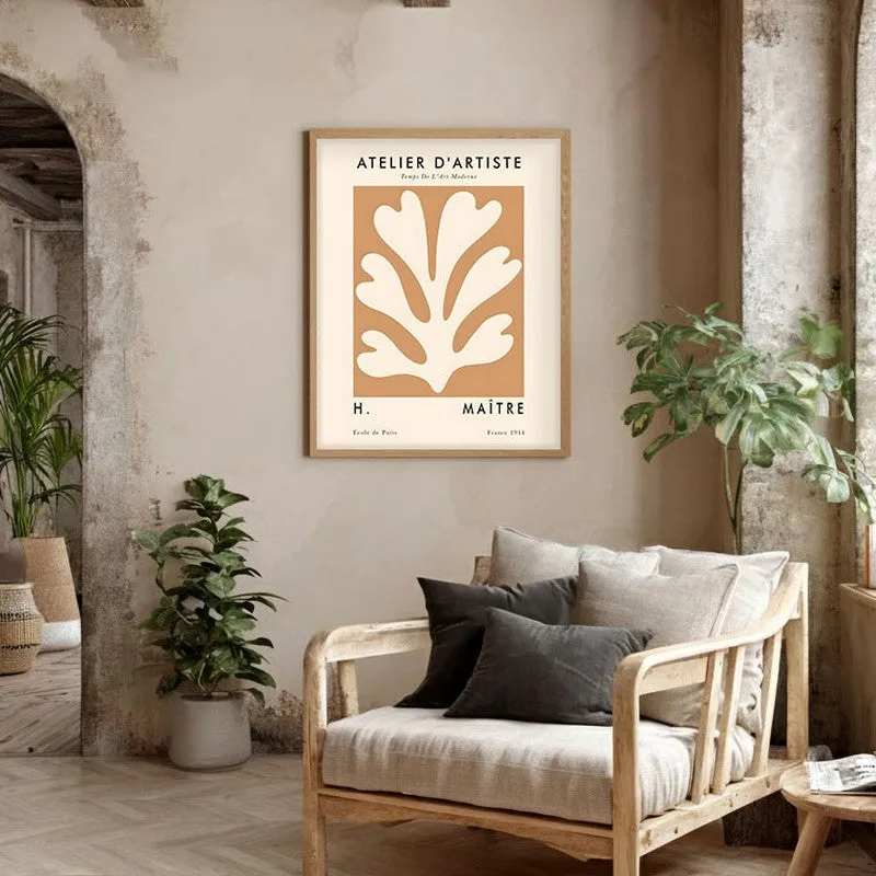 Earthy Elegance Canvas Wall Painting With Brown Frame media 5