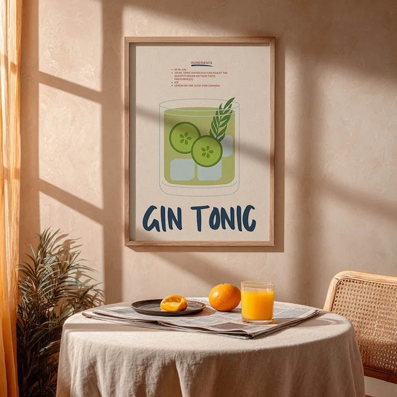 GinTonic Archival Canvas Wall Art - Brown media 5