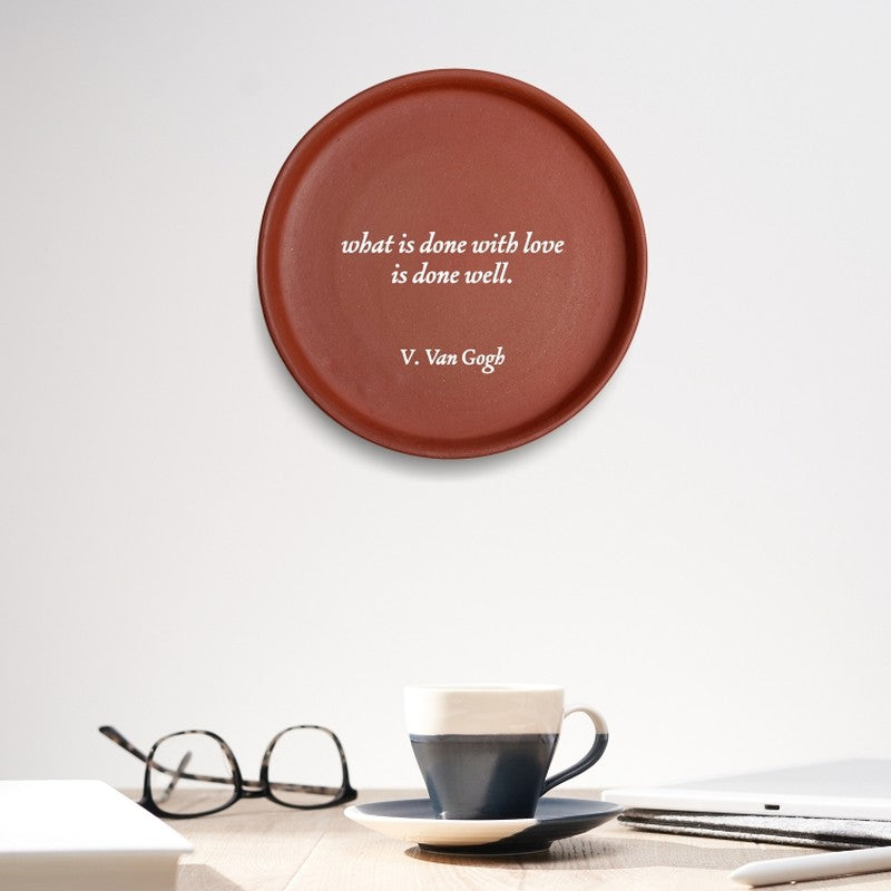 Soulful Quote Terracotta Wall Plate