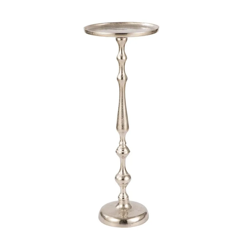 Curved Frame Aluminum Side Table - Silver media 3
