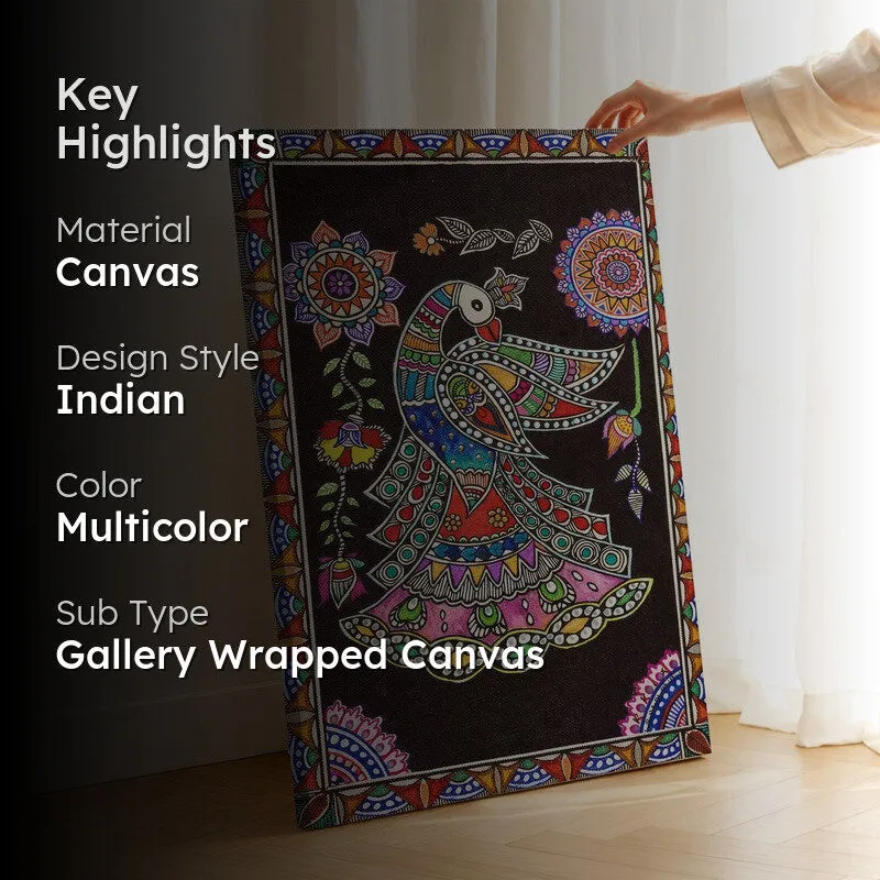 Peacock Bloom Canvas Wall Art & Paintings media 2