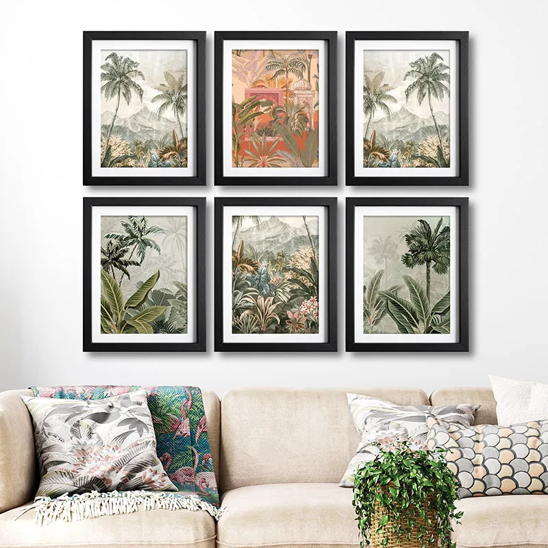 Tropical Vista Wall Art With Frame - Set Of Six media 1