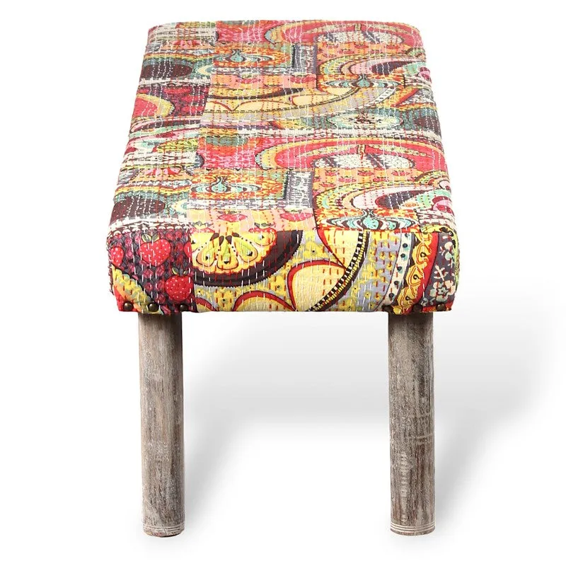 Bexon Sheesham Wooden Bench with Stools (Multicolor) - Three Piece Set media 6