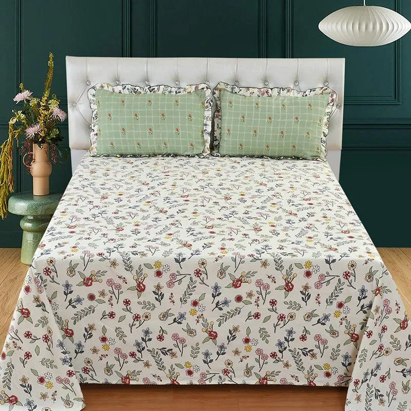 Bali Breeze Floral Microfiber Bedsheet - 210 GSM media 3