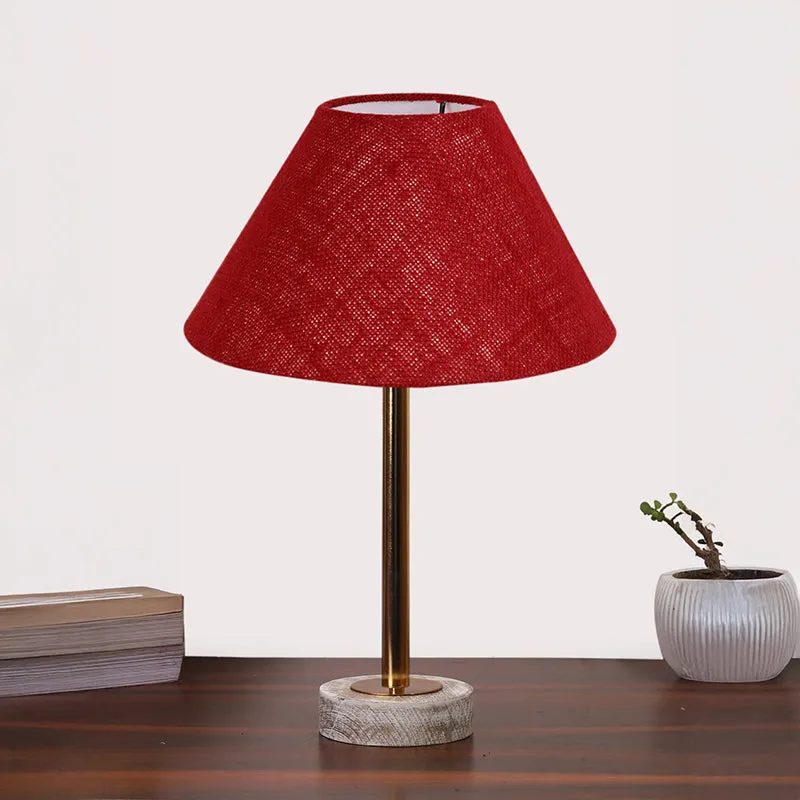 Sienna II Rodin Wooden Table Lamp - Maroon,Gold,White media 3