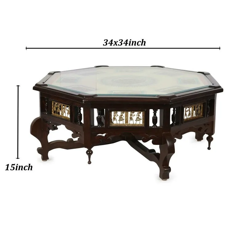 Nube Teak Wood Center Table media 5