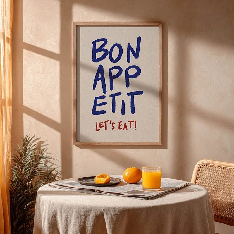 Bonappetit Archival Canvas Wall Art - Brown media 4
