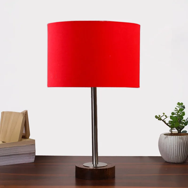 Cotin I Rodin Wooden Table Lamp - Red,Silver,Brown media 3