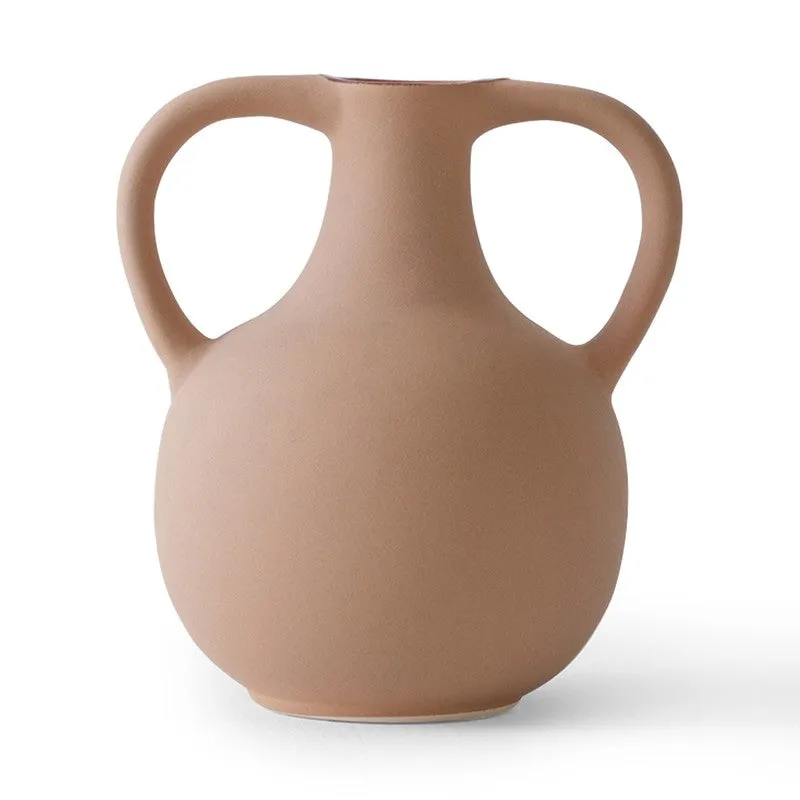 Sandstone Twin Handle Ceramic Vase media 3