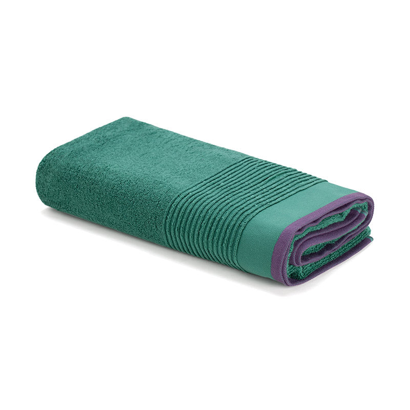 Ruffle Terry Cotton Bath Towel - Green media 4
