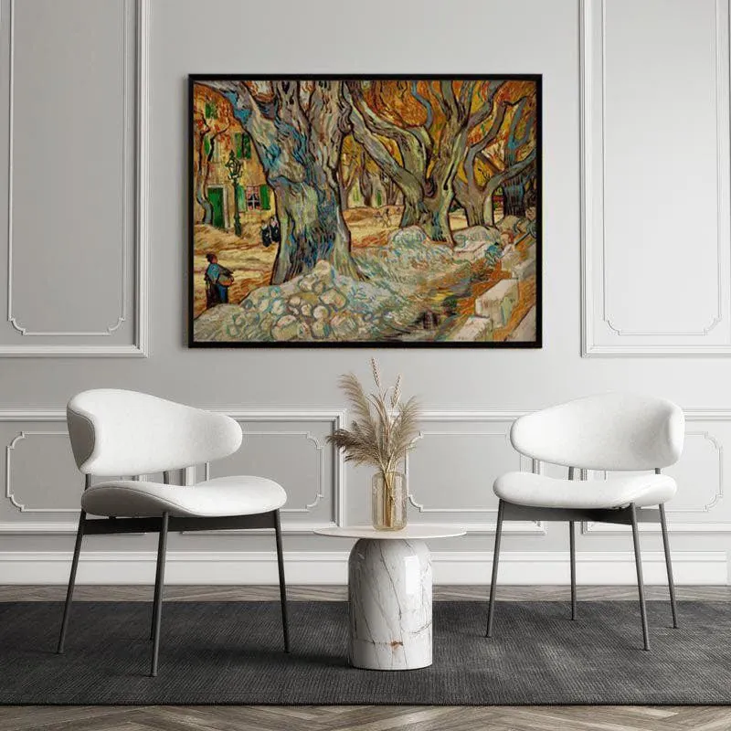 The Large Plane Trees By Vincent Van Gogh - Black Frame media 5