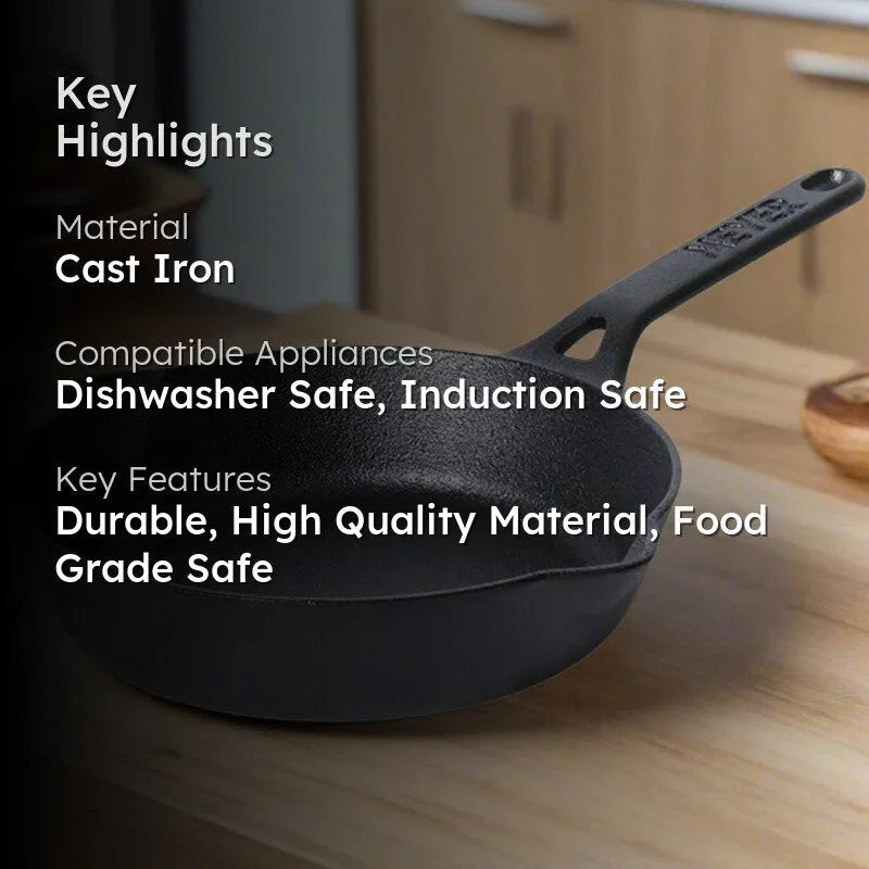 SizzleBloom Cast Iron Frying Pan - 1000 mL media 2