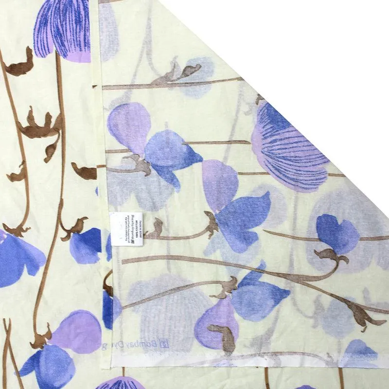 Prisha Floral Cotton Bedsheet (Yellow,Purple) - 110 TC media 6
