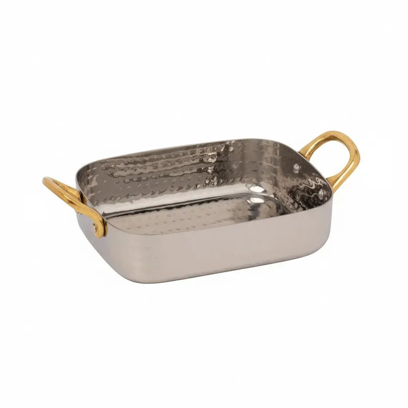 Vintage Charm Hammered Rectangular Serving Pan - 300 ML media 3
