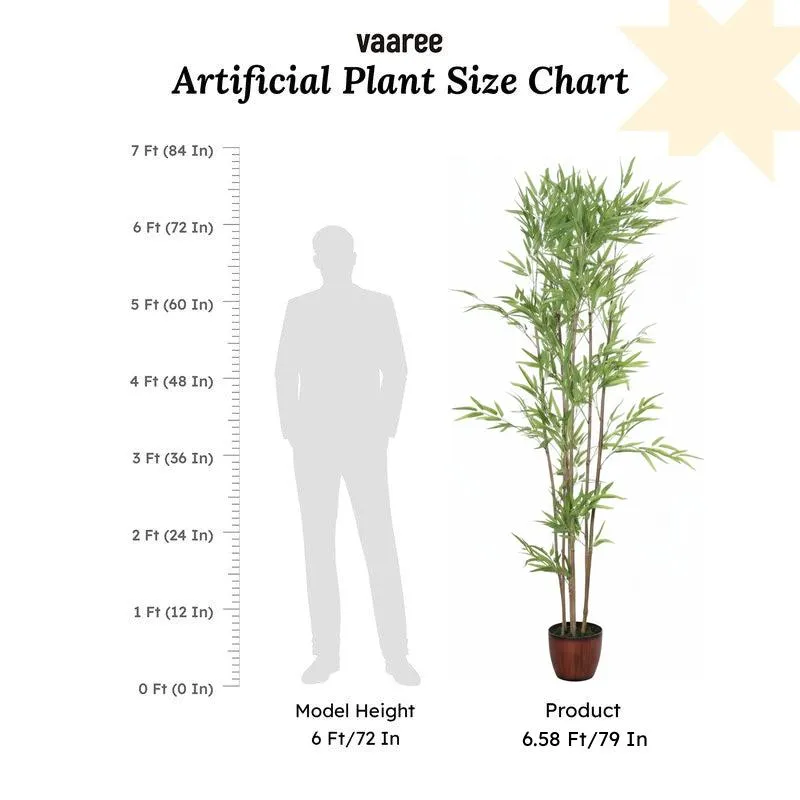 Faux Single Bamboo Plant Without Pot (6.56 ft) - Set Of Six media 8