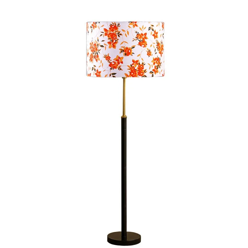 Retro Shine Wooden Floor Lamp - Orange media 5