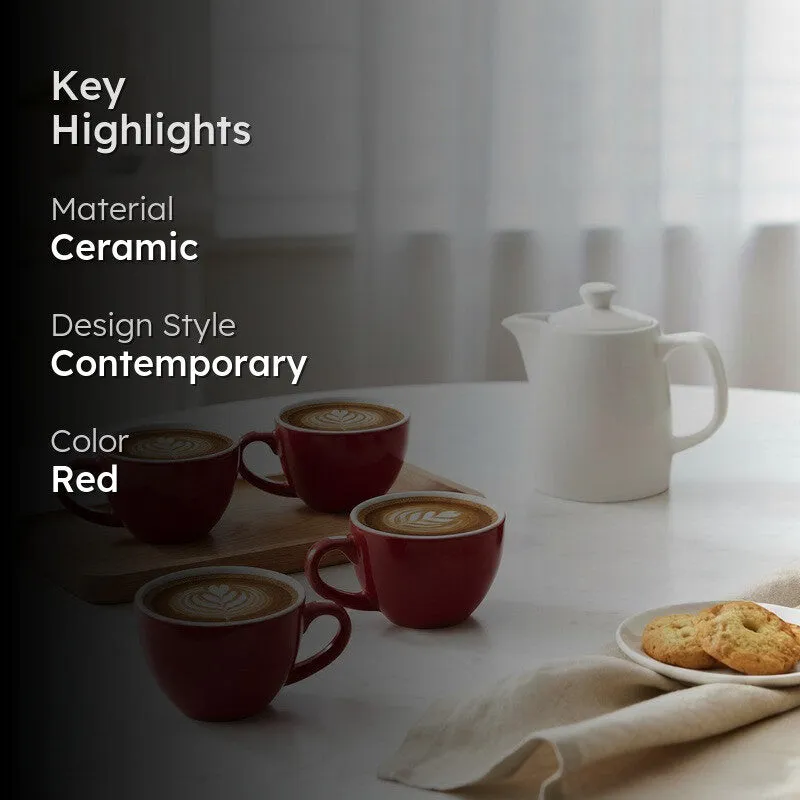 Mystic Ceramic Tea Cup (80 mL Each) - Set Of Four media 2
