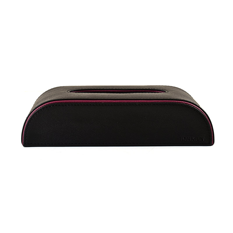 Tisca Curve Faux Leather Tissue Box - Black media 4