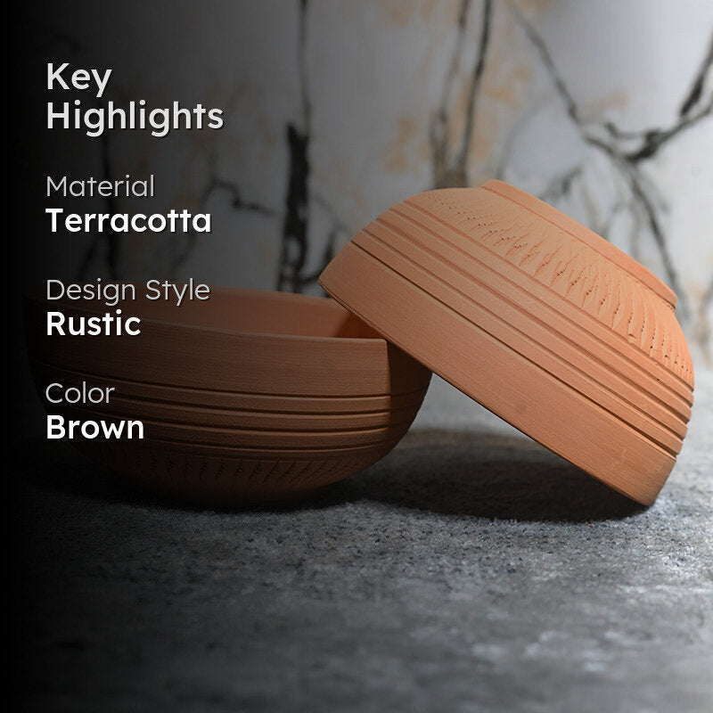 Rhea Terracotta Serving Bowl (220 mL) - Set Of Two media 2