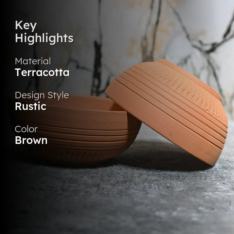 Rhea Terracotta Serving Bowl (220 mL) - Set Of Two media 2