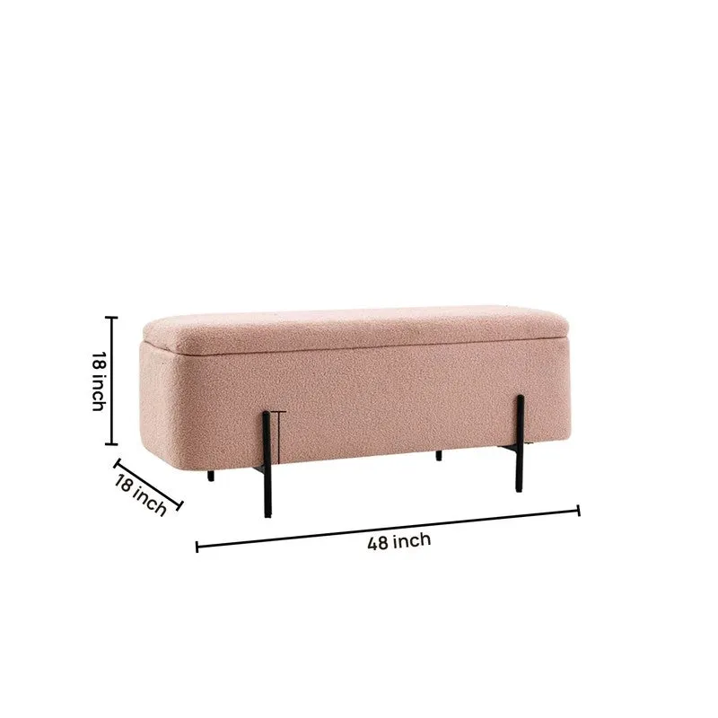 Santrell Fabric & Metal Bench - Pink media 6