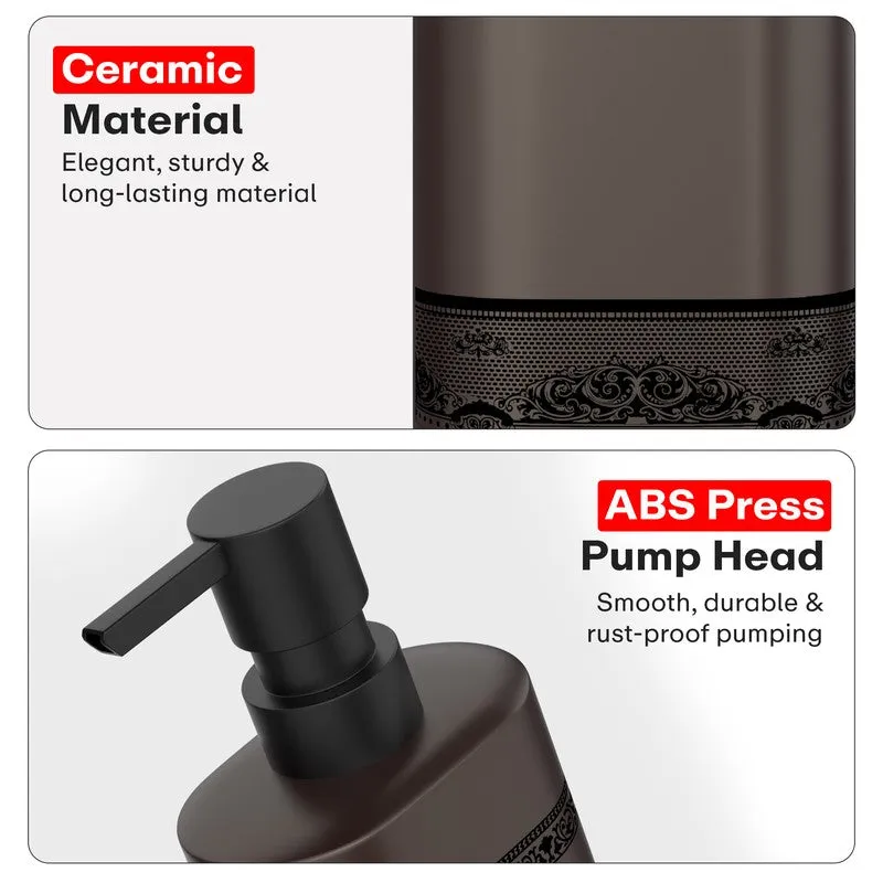 Rioware Drape Form Ceramic Soap Dispenser (300 mL) - Black media 6